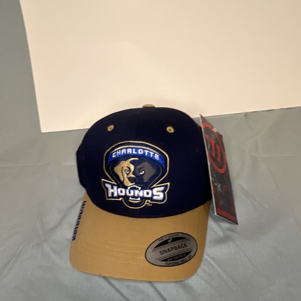 Warrior Charlotte Hounds MLL Snapback Cap Navy Tan One Size Lacrosse